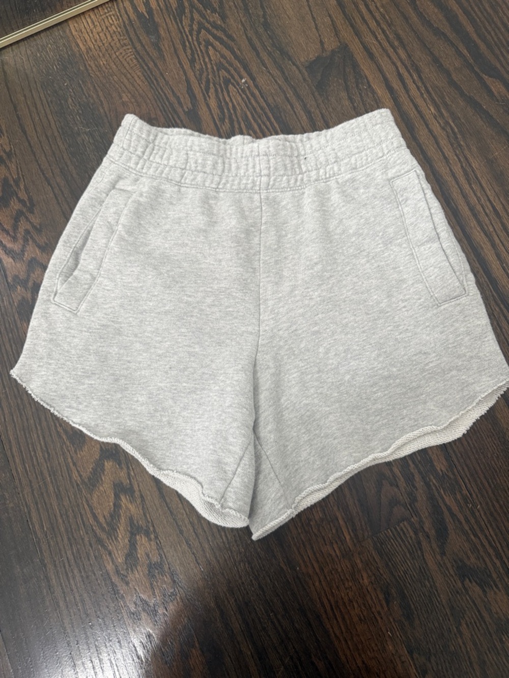 aerie Light Gray Cozy Knit Athletic Shorts
